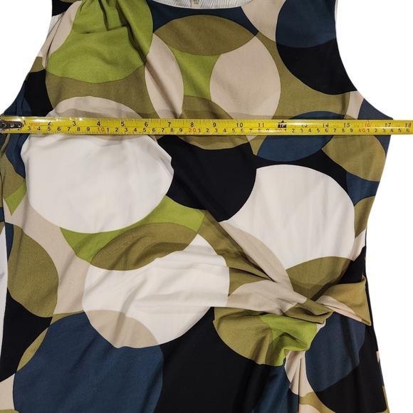Nine West Womens Sleeveless Lined Circle Geometric Midi Dress Size 10 - Picture 4 of 10